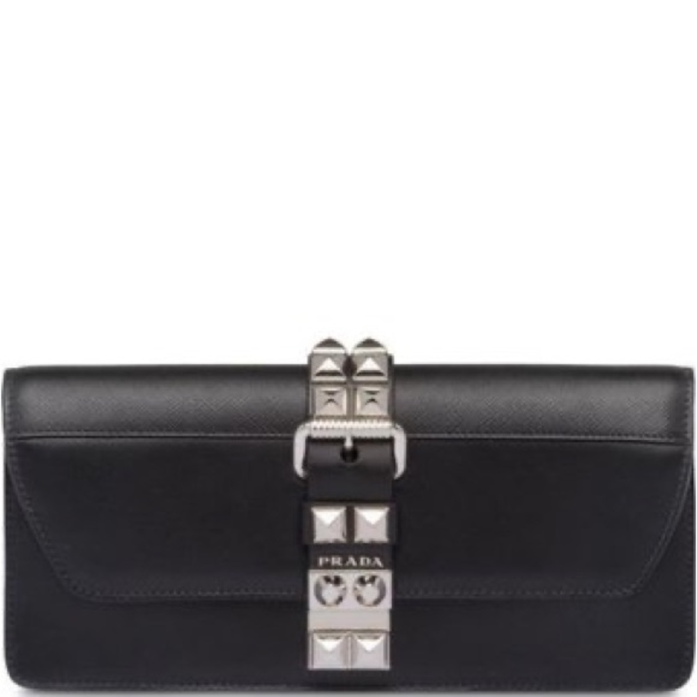 RARE- Prada Elektra Leather Clutch and Crossbody Bag